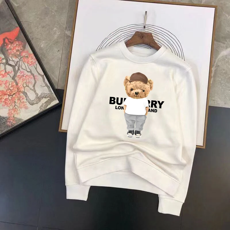 

Man Clothes Street Style Fleece Sweatshirts High-quality Casual Hoodies Fashionable Round Collar Tracksuit Top Men's Pullover