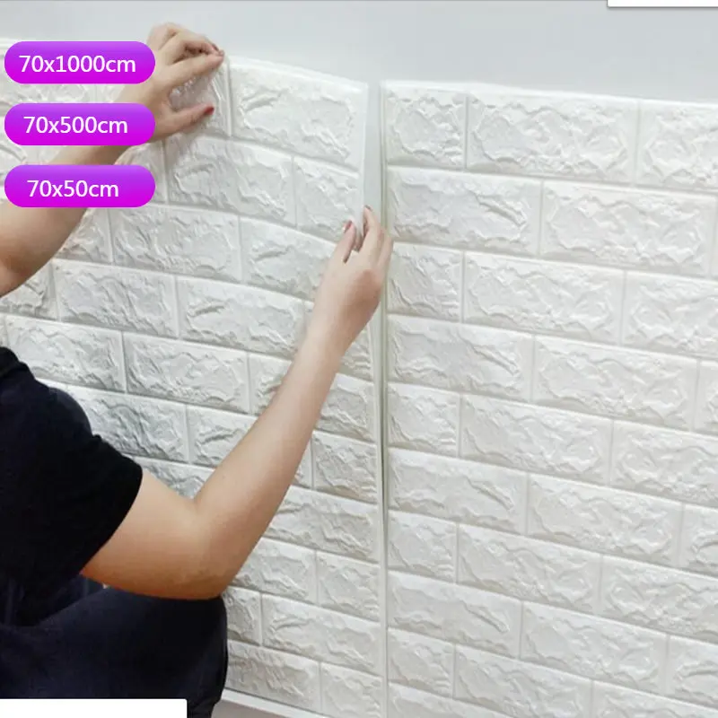 

Настенные 3D стикеры с рисунком кирпичей, водонепроницаемые самоклеящиеся обои, домашний декор для комнаты, спальни, гостиной, 10 м