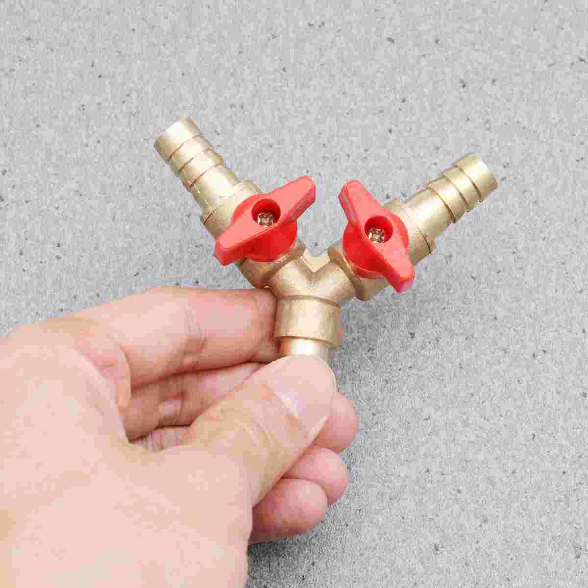 

Fixture Gas Water Heater Copper Y 3-Way Valve Hose Barb Shaped Type Connection Three-way