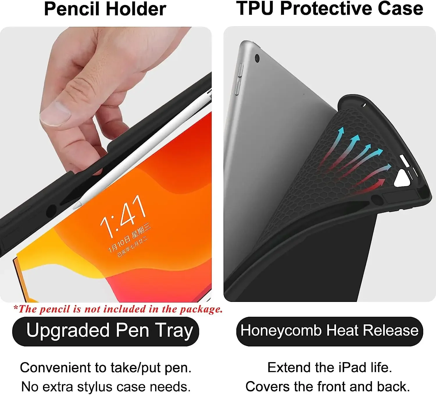 Чехол для клавиатуры iPad 9-го/8-7 поколения 10 2 дюйма 2021/2020/2019 чехол Pro 5 с клавиатурой
