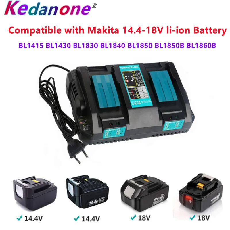

Горячее предложение двойное зарядное устройство для Makita 4A зарядный ток 14,4 в 18 в BL1830 BL1815 Bl1430 BL1420 DC18RC DC18RD DC18RA электроинструмент