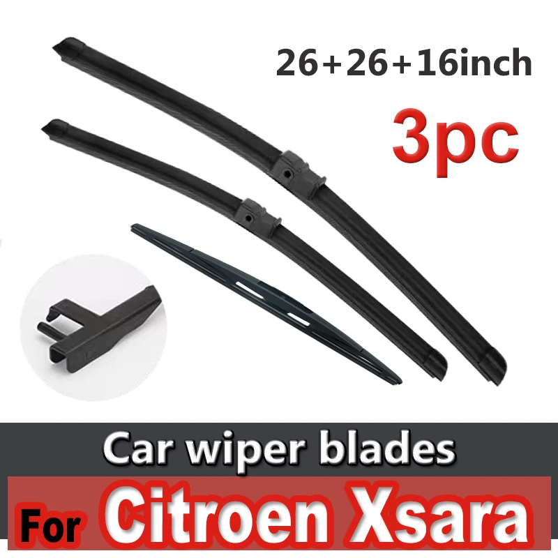 

Wiper Front & Rear Wiper Blades Set For Citroen Xsara Picasso 2005 - 2010 Windshield Windscreen Window Brushes 26"26"16"