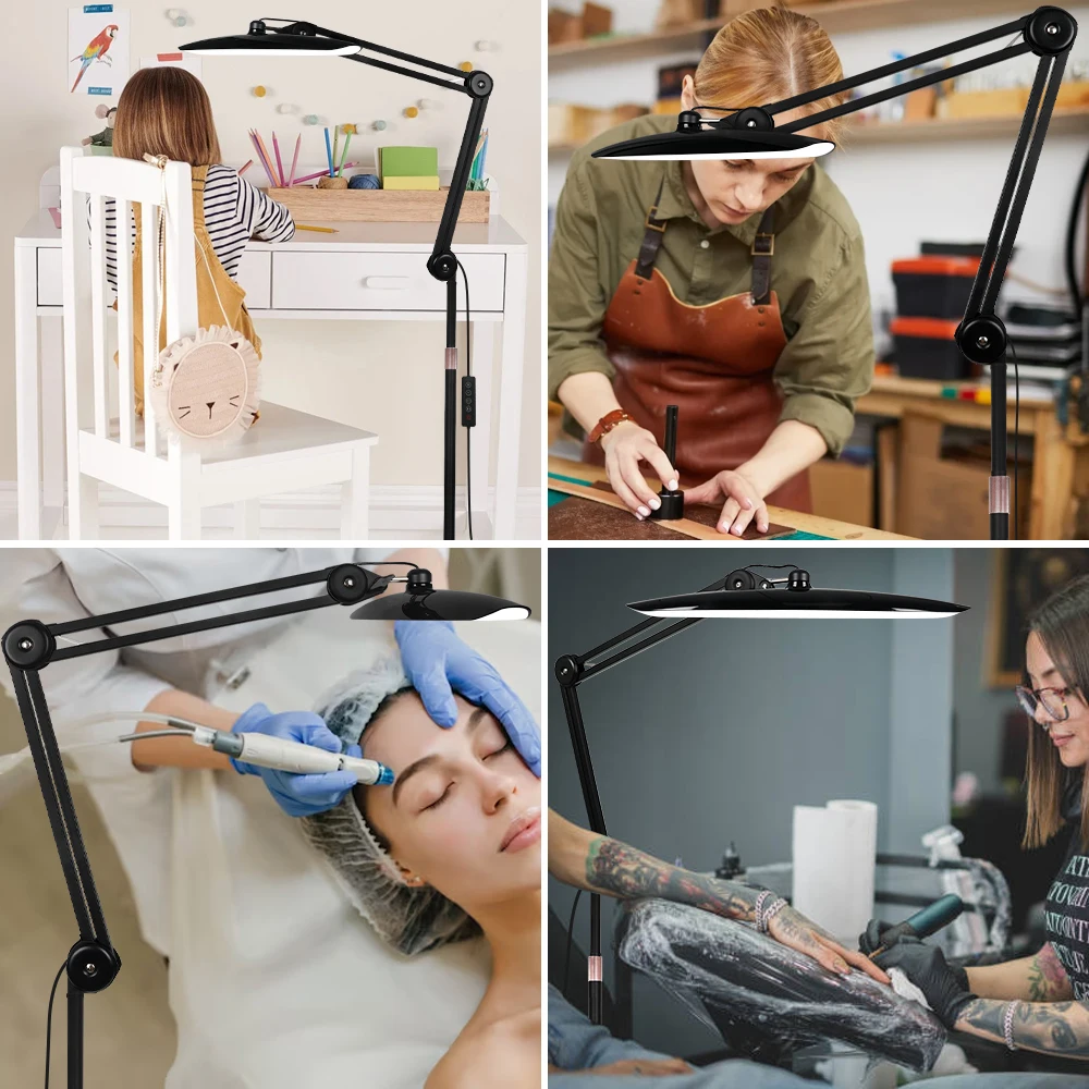 Металлический торшер с поворотным кронштейном