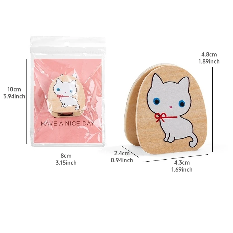 1 шт. кавайные скрепки для бумаг милые мультяшные животные деревянные зажимы