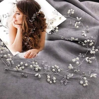 35cm crystal simulated pearl bridal hair decoration tiaras hairbands crown headpiece hairpins wedding hair accessories jewelry