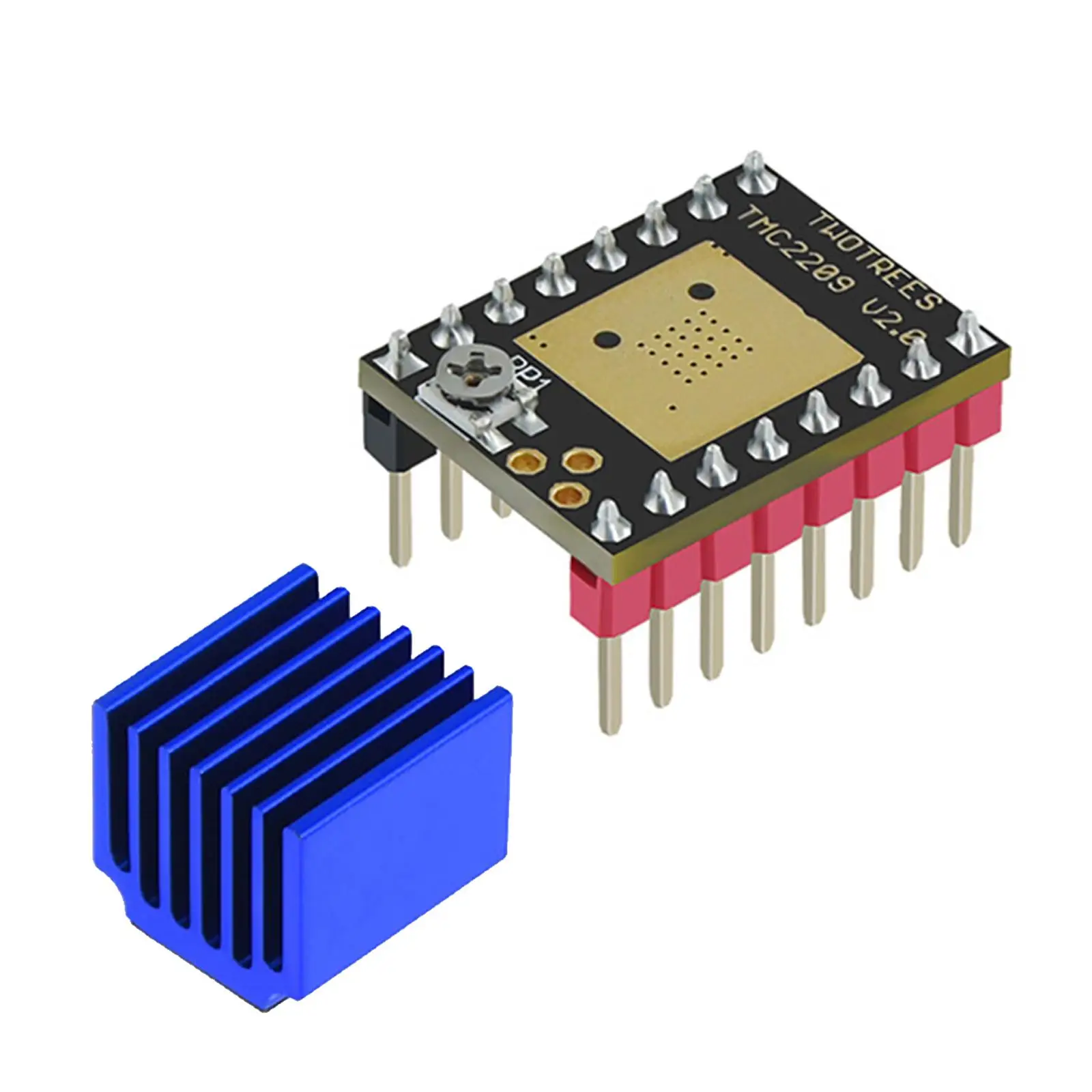 

Драйвер шагового двигателя TMC2209 V2.0 Stepstick, шаговый двигатель, бесшумные встроенные драйверы с радиатором, аксессуары для 3D-принтеров