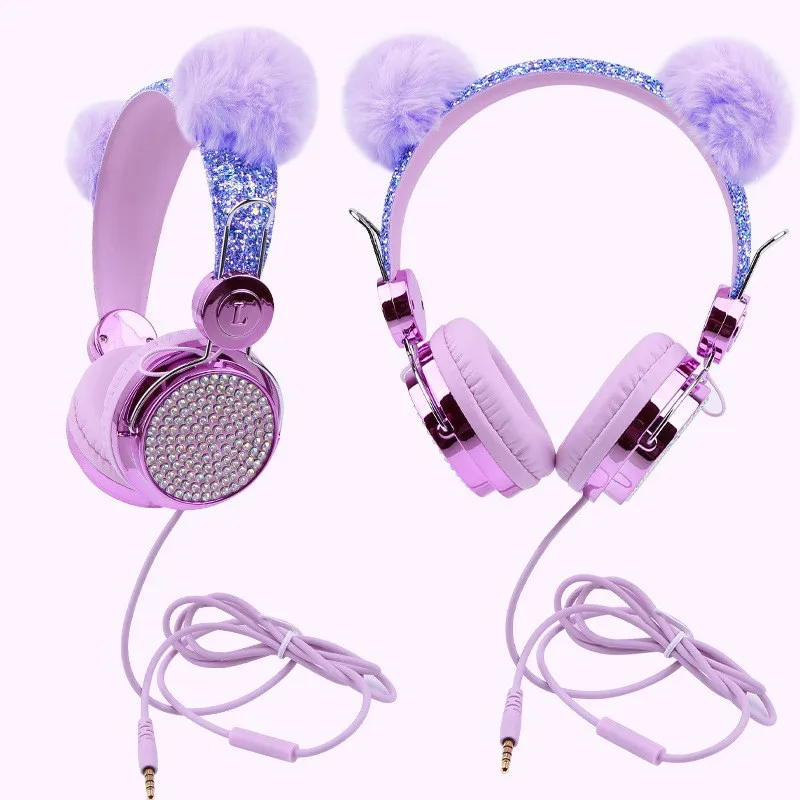 

NEW Cartoon Unicorn Wired Headphone Girls Daughter Music Stereo Earphone Computer Phone Headset Kids Gift Cute Unicorn With Mic