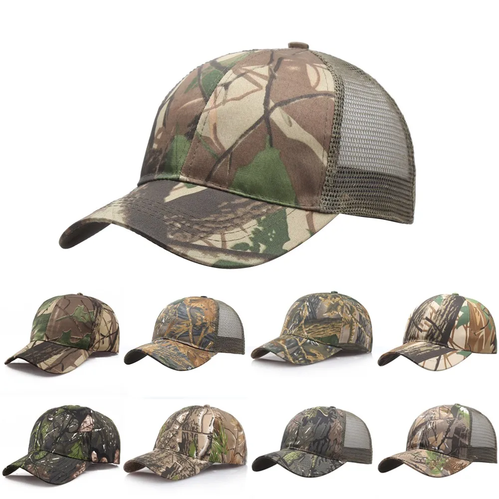 

Camouflage Military Adjustable Hats Hunting Fishing Army Baseball Cap Sunscreen Quick Drying Casual UV Protection Sunshade Peak