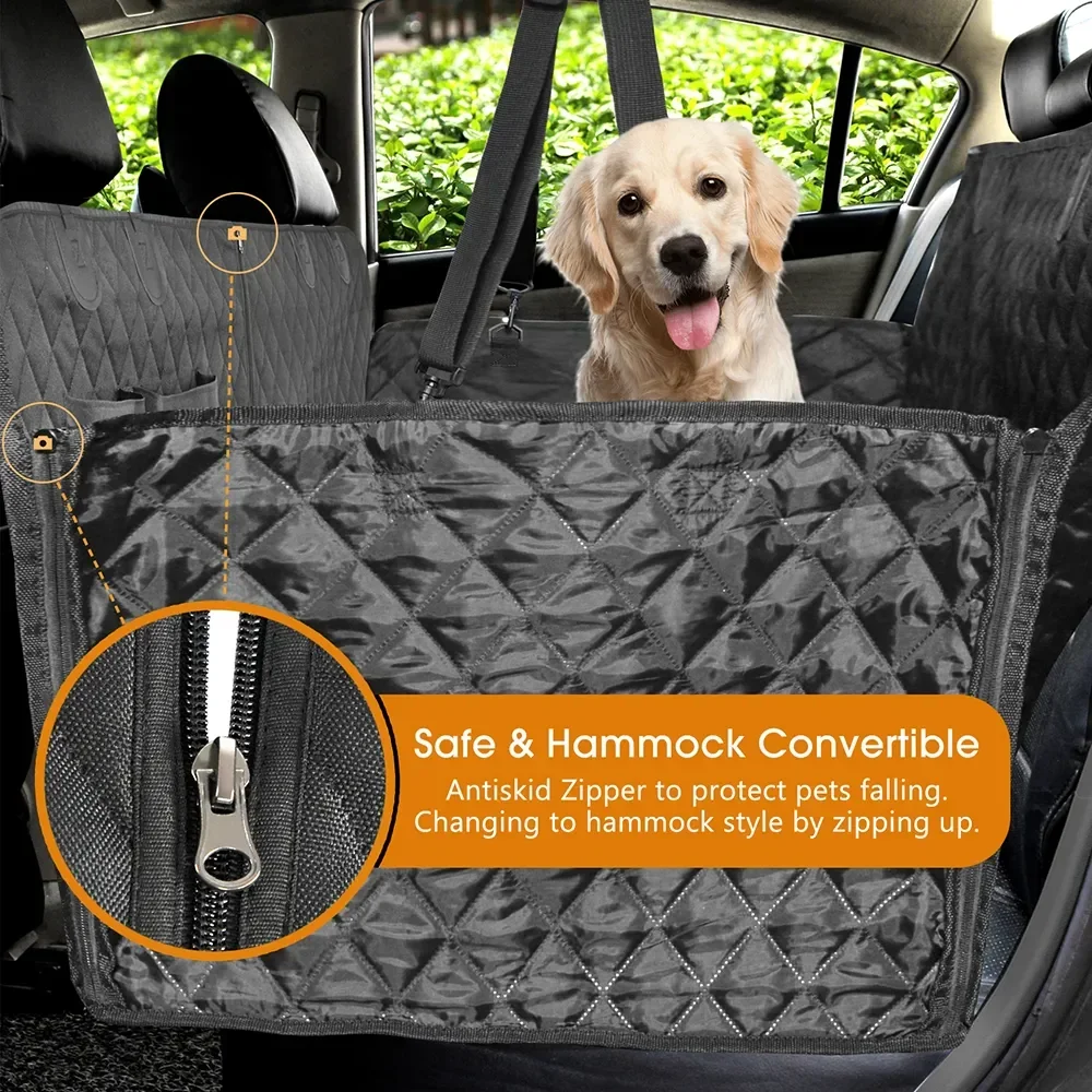 

Flaps Cover Seat for Seat Side Black Back Dog With Cover Waterproof Hammock Seat Dog Car Carrier Convertible Pet Cover Seat