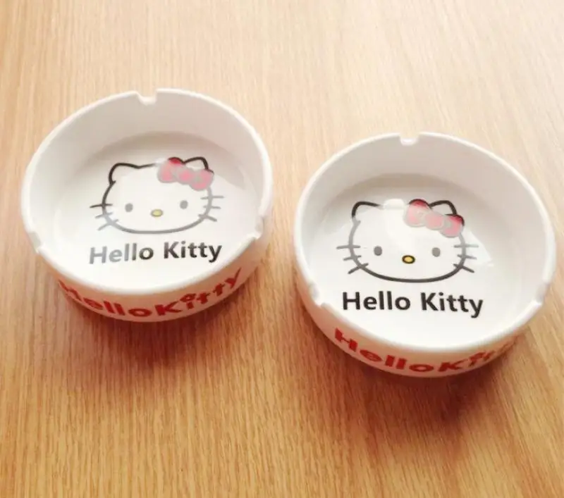 Sanrioed Hellokittys симпатичная керамическая пепельница домашняя простая декоративная в