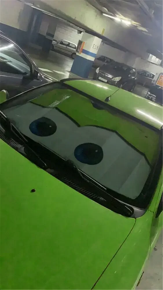 Мультяшный большой глаз переднего окна автомобиля лобовое стекло козырек от