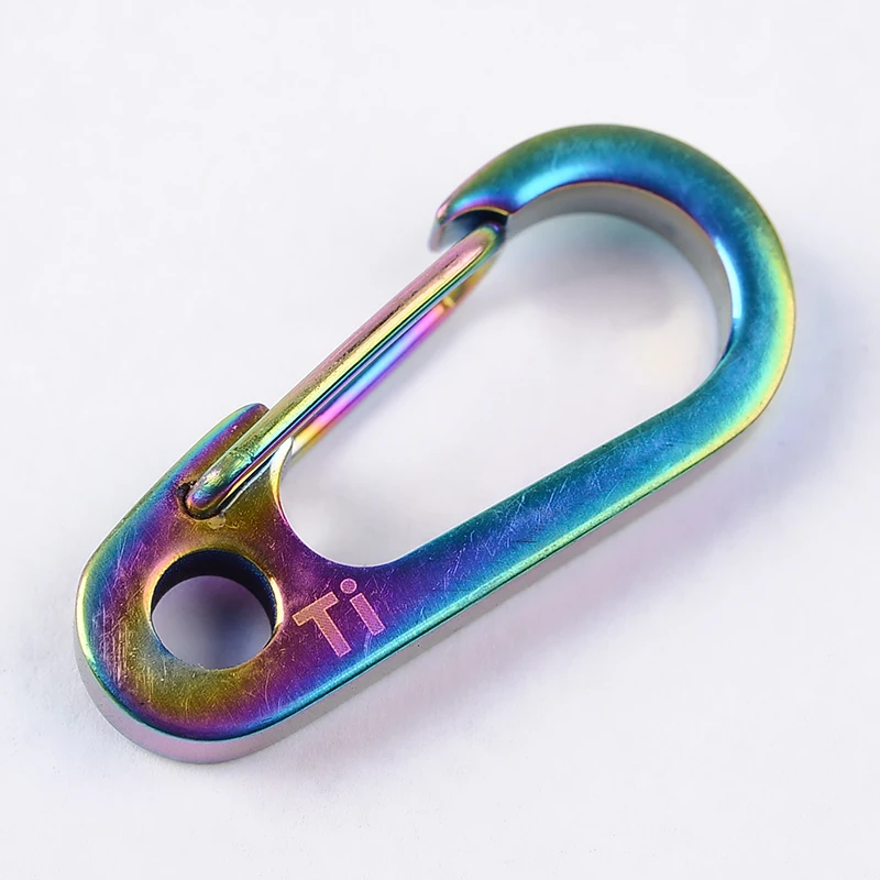 

Outdoor Carabiner Survival Tool Equipment Keychain Titanium Alloy Traveling Backpacking Buckle Clip Hiking Hook