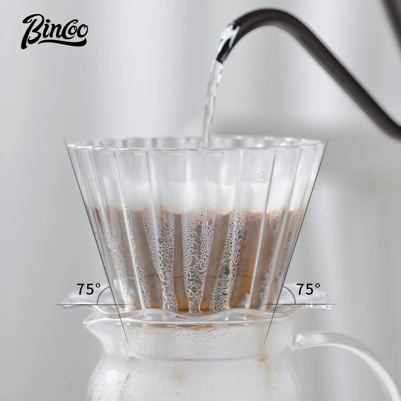 Чашка с фильтром для кофе Bincoo ручной работы плоская сетчатая корзина фильтр
