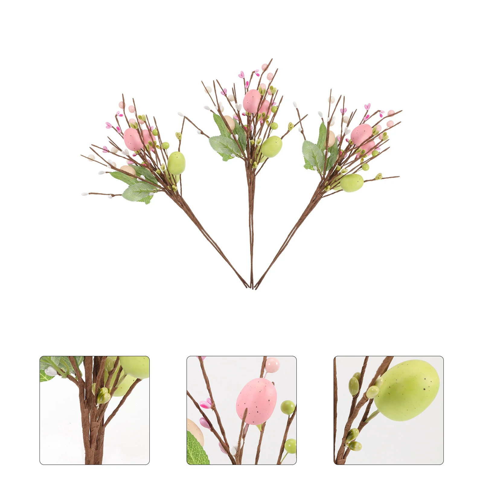 

Easter Egg Picks Eggs Tree Flower Bouquet Artificial Branches Stems Floral Garland Ornaments Berry Branch Arrangement