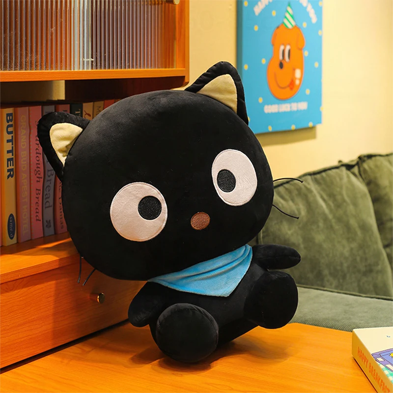 Фото Новая плюшевая игрушка Kawaii Chococat Sanrio Chocolate Cat, мягкая игрушка, милый детский подарок на день рождения, Рождество для детей, мягкая кукла, оптовая продажа №1