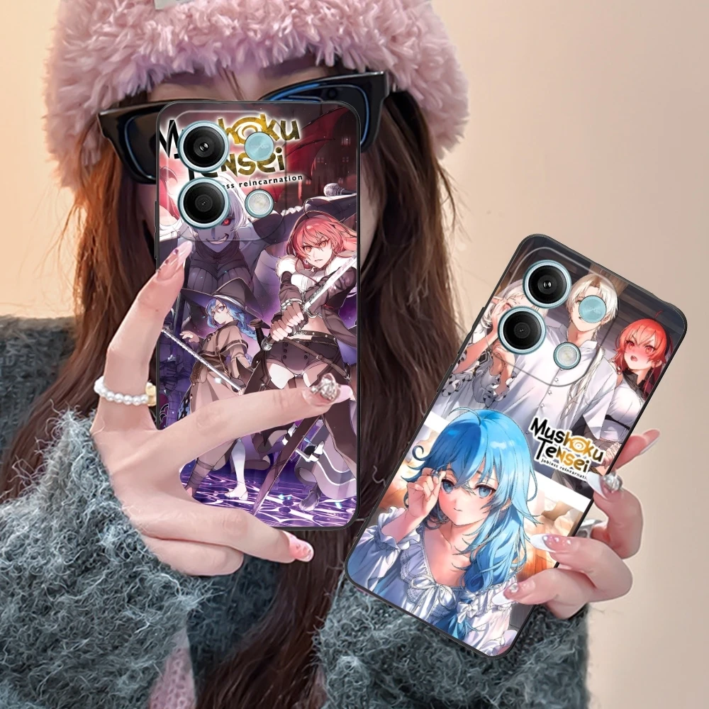Чехол для мобильного телефона Mushoku Tensei с аниме Xiaomi Redmi 14 13 13C 12 12C 10 10C A1 A2 A3 Plus 5G