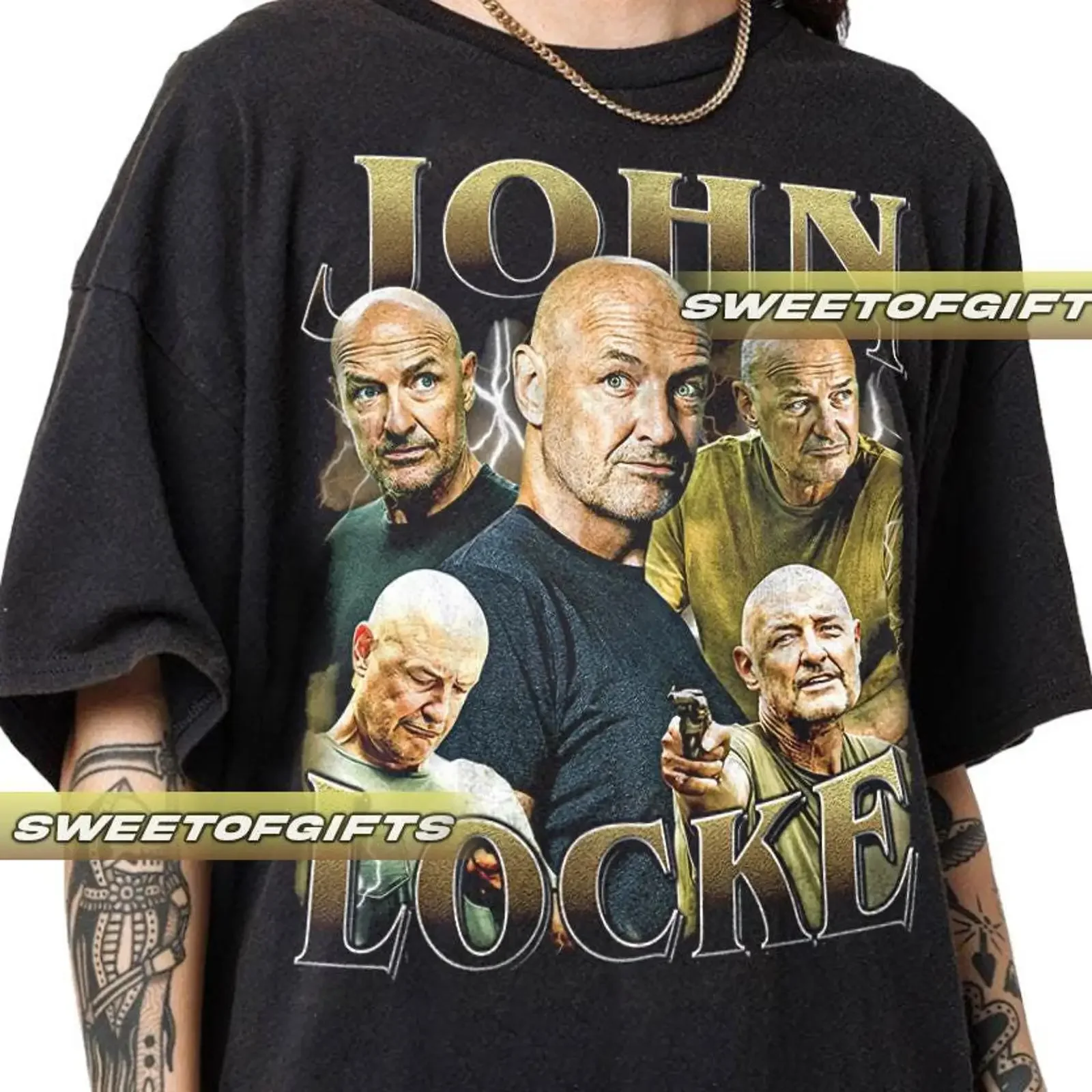 Фото Винтажная футболка Limited John Locke для женщин и мужчин GP02, винтажная, с эффектом потертости, универсальная, удобная, мягкая, стильная, повседневная, слегка приталенная. №1
