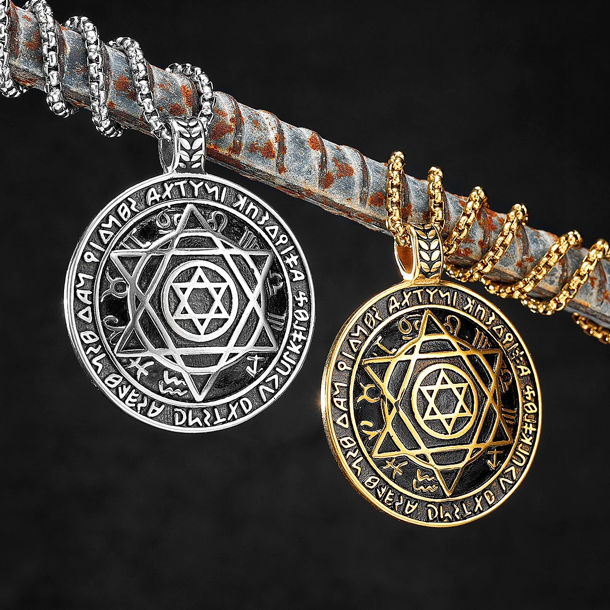 

Judaism Star of David Stainless Steel Men Women Necklaces Pendants Chain Punk Trendy Amulet Jewelry Creativity Gift Wholesale