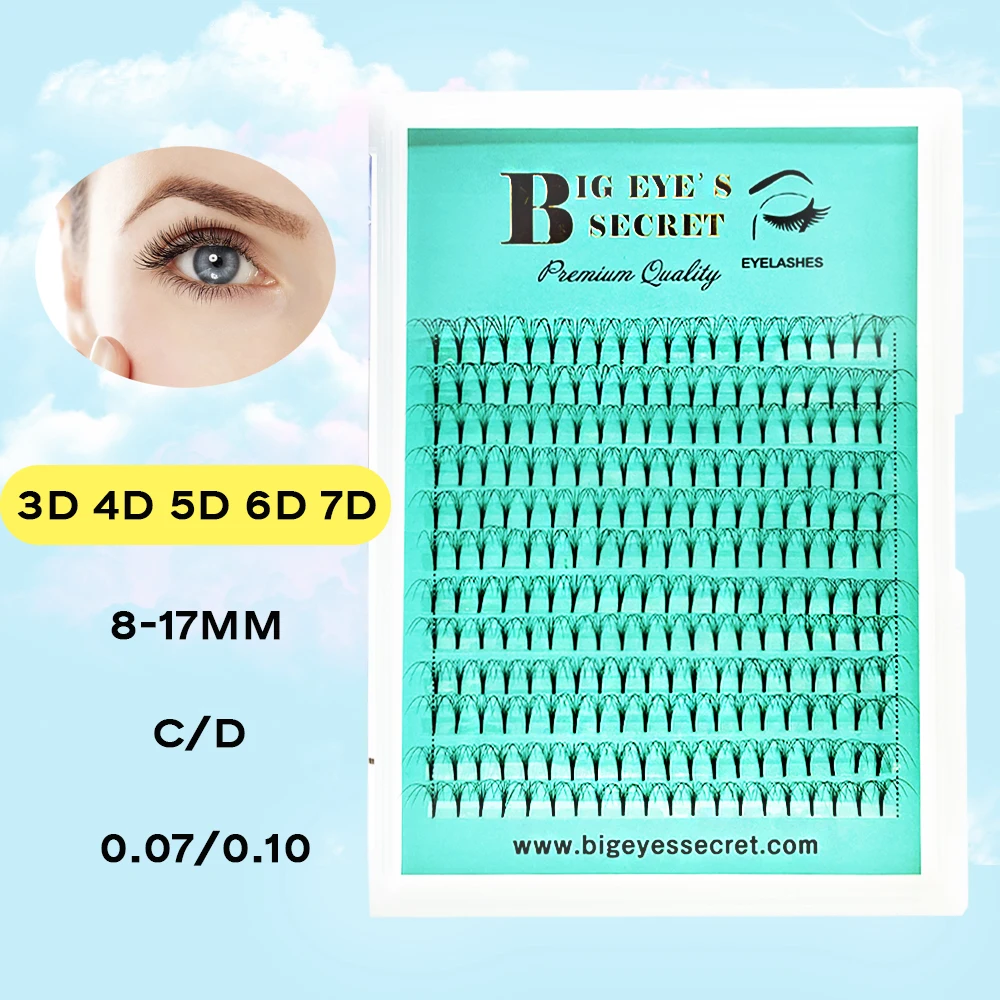 

Накладные ресницы BIG EYE'S SECRET, готовые ресницы с коротким стержнем, инструменты для макияжа, готовые ресницы для наращивания объема