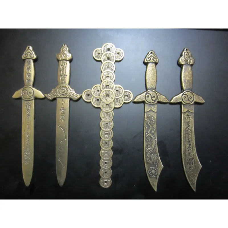 

Медные украшения ручной работы Qianjian Fengshui из чистой меди для предотвращения злых мечей
