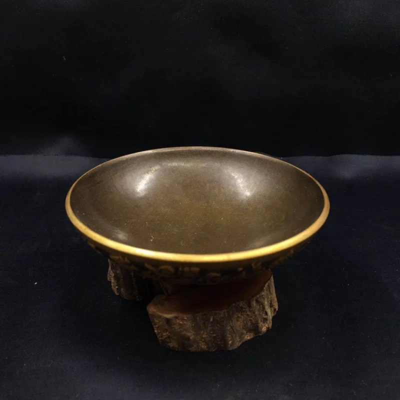 Античная разные коллекции медная миска Baifu Baishou подарок на день рождения