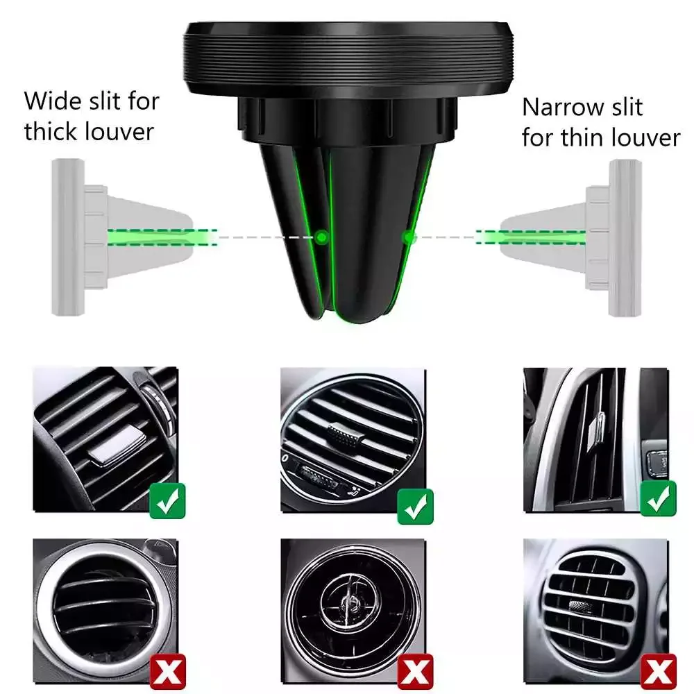 

360ºAir Vent Holder In car Magnetic Rotative Universal for Smartphones Black