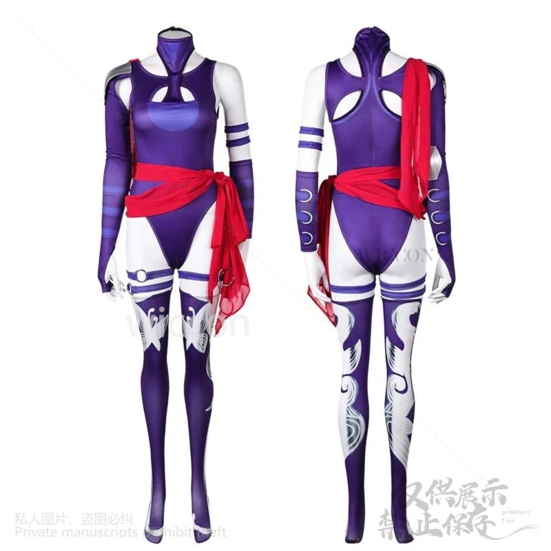 Косплей костюм Psylocke фиолетовый полиэстер WICCON