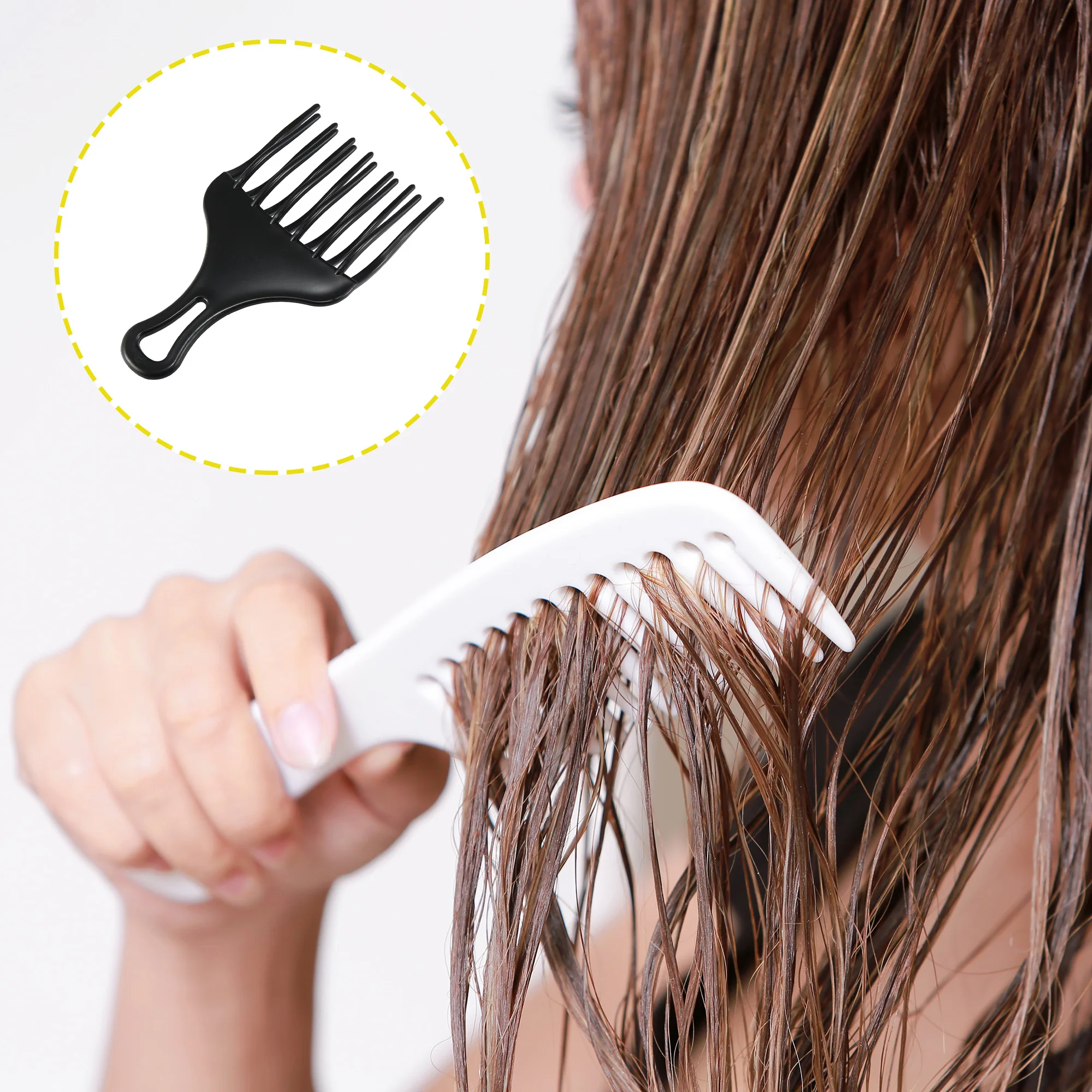 VOCOSTE 1/2Pcs Pro Afro Hair Insert Choose Big Tooth Comb Fork Plastic Curly HairBrush High &amp Low Gear Styling Tools - купить по