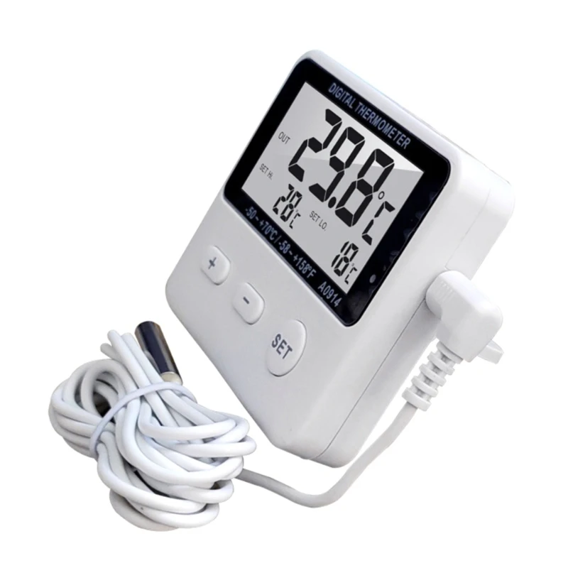 

Household Digital Display Fridge Thermometer -50℃-70℃ Freezer Temperature Alarm Suitable For Refrigerator Kitchen