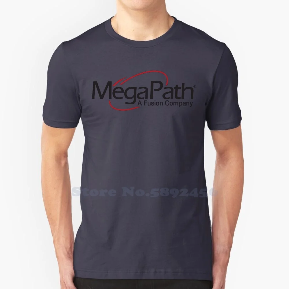 

Повседневная футболка с логотипом MegaPath, высококачественные футболки из 100% хлопка с графическим рисунком