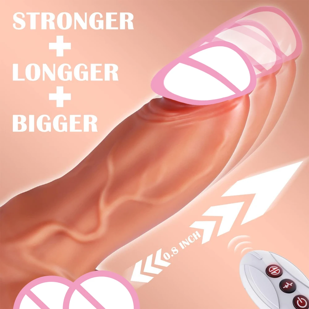 

Super Huge Thrusting Dildo Vibrator Sex Toys Fat Dick Vibrating Realistic Penis Anal Stimulation Dildos for Women Masturbation