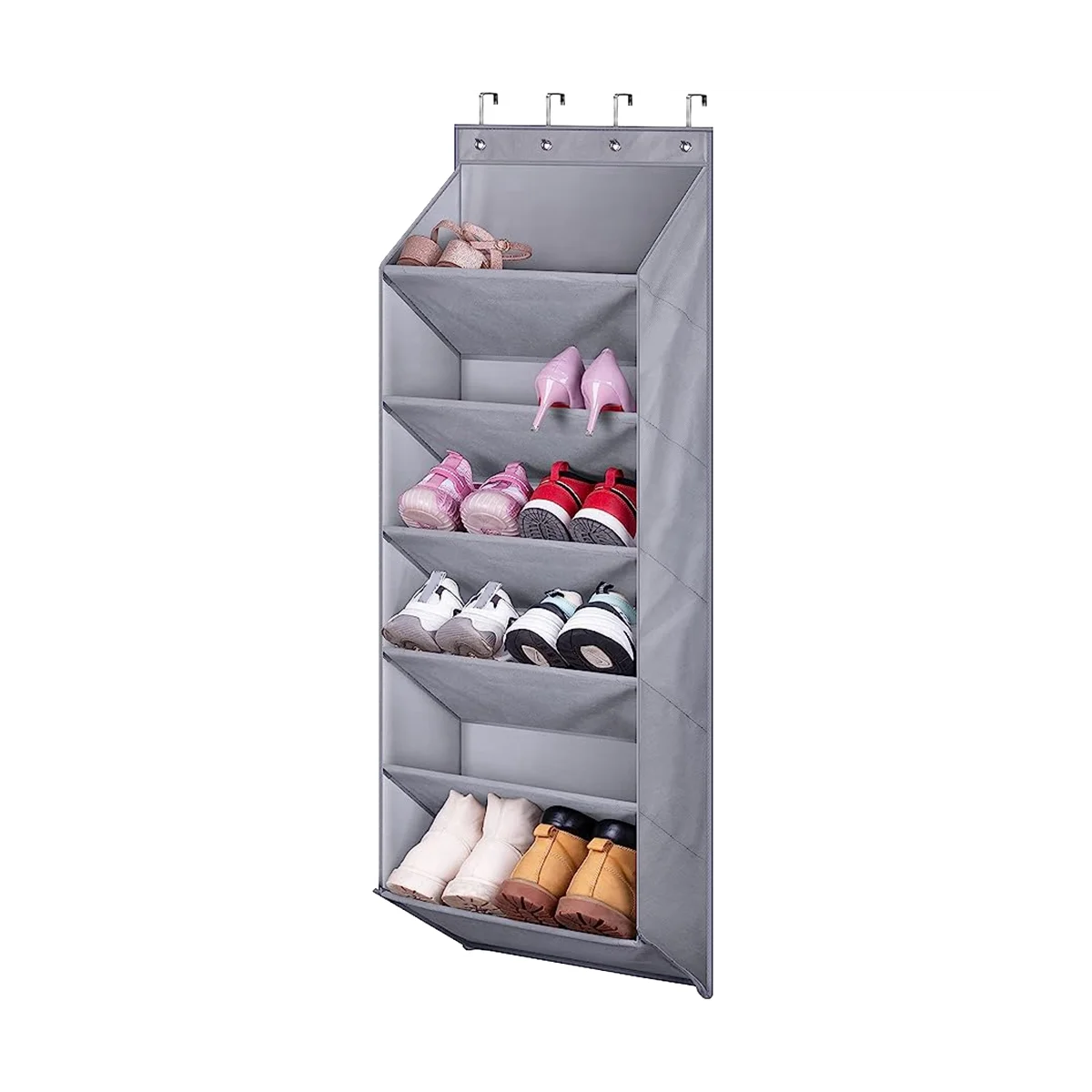 

Door Shoe Rack with Deep Pockets for 12 Pairs of for Closet and Dorm Narrow Door Shoe Storage