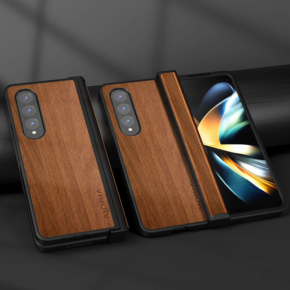 Чехол для телефона Samsung Galaxy Z Fold 5 4 3 чехол из искусственной кожи с текстурой