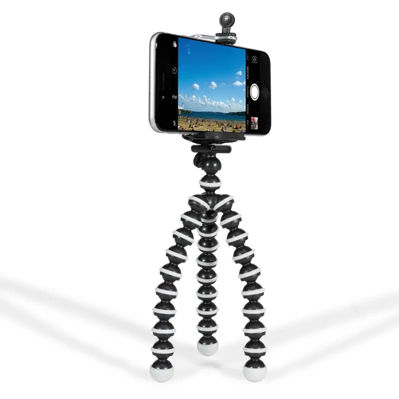 

2023 new Bendable Mini Tripod with 9-Section Legs and Slip-Resistant Grips, Smartphone and Action Camera compatible, TPD78B, Bla