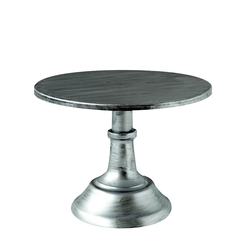 

Display Window Props High Leg Tray Vintage Silver Plate European Style Wedding Celebration Dessert Iron Cake Stand