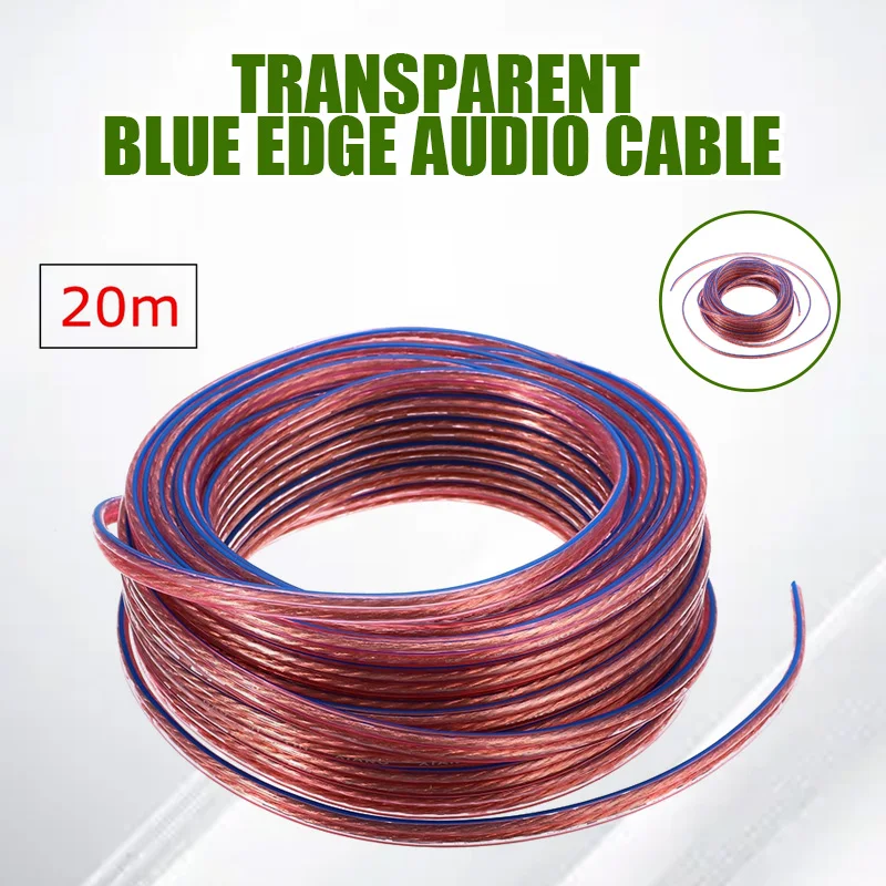 20M 2x 0.75mm Loud Speaker Cable Audio Wire High Purity Oxygen Free Copper Conductor Cord Millimeter for Amplifier images - 6