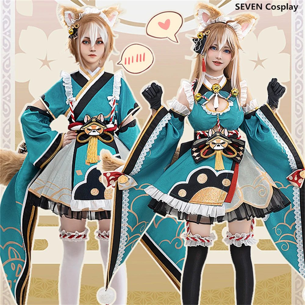 

AGCOS предпродажа Genshin Impact Barbatos Venti Elf женский костюм для косплея милые рождественские костюмы