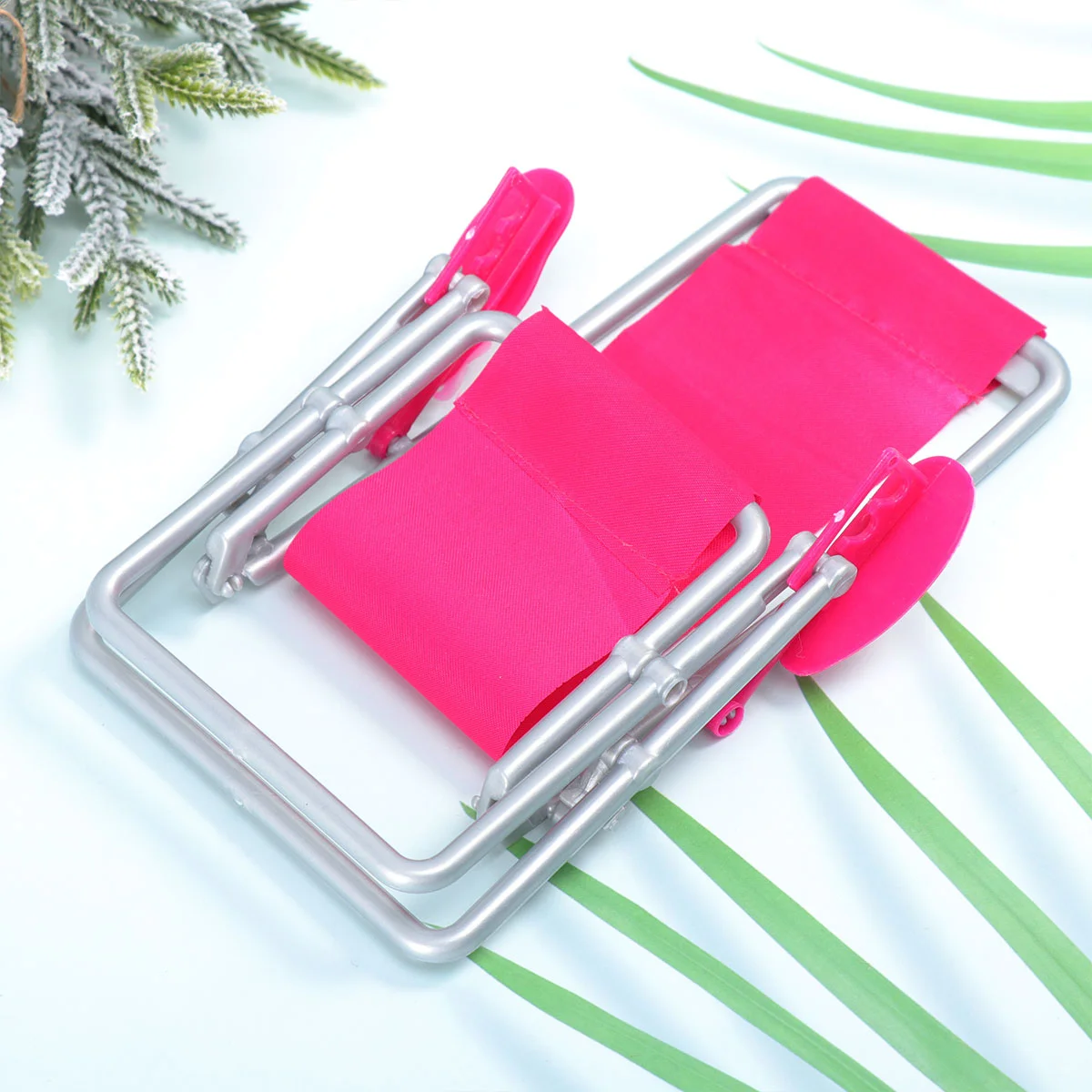 

2pcs beach house miniature lounge chair Miniature Outdoor Fold Up Chairss Beach Chair Miniature Beach miniature furniture
