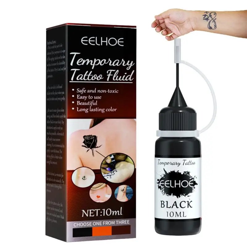 

10ml Temporary Tattoo Liquid Tattoo Juice Ink Natural Organic Fruit Gel For Body Paint Safe Waterproof DIY Tattoo Paste