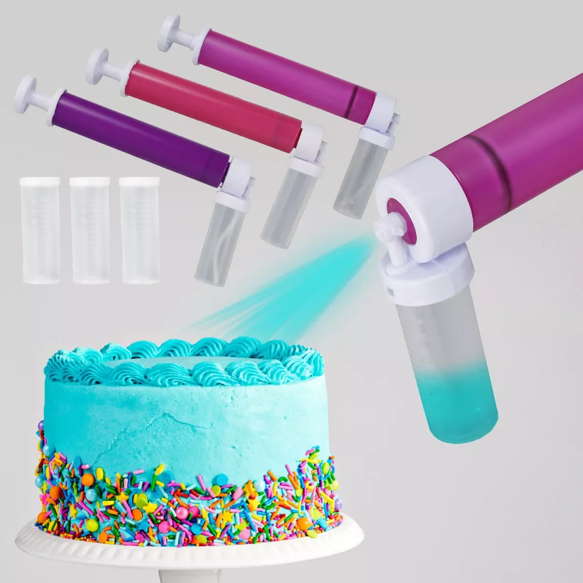

Manual Airbrush Cakes DIY Cake Airbrush Gun 4 Cake Spray Tube Edible Cake Decorating Airbrush Baking Tools Kitchen Supplies