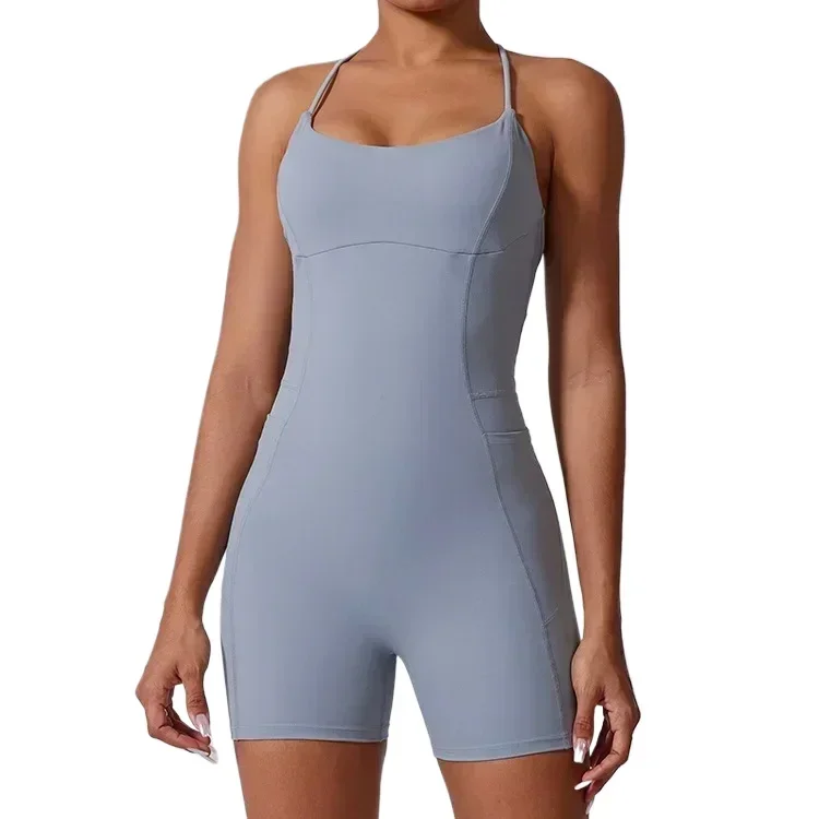 Бесшовные комбинезоны для йоги спортивные шорты фитнеса подтяжки бедер цельные