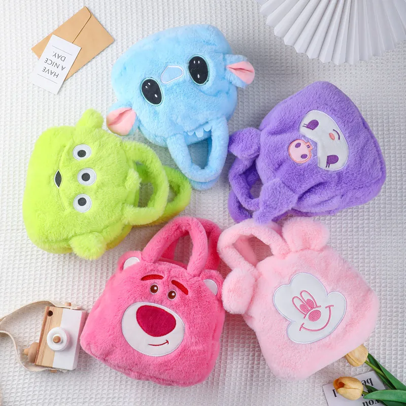 

Sanrio плюшевая сумка Kawaii Cinnamoroll My Melody Kuromi Милая мультяшная Аниме Сумка для хранения сумки для детей Женская девочка подарки