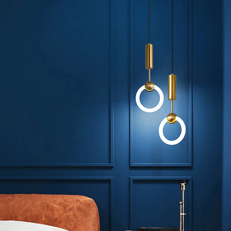 

Modern LED Pendant Light Nordic Style Home Creative Luminous Lamp For Bedroom Dinnig Linving Room Lights Postmodern Round Lustre