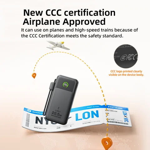 【CCC】MOVESPEED P19 LFP Аккумулятор Power Bank 10000 мАч Встроенный USB C-кабель Powerbank Внешнее зарядное устройство для iPhone Xiaomi Samsung