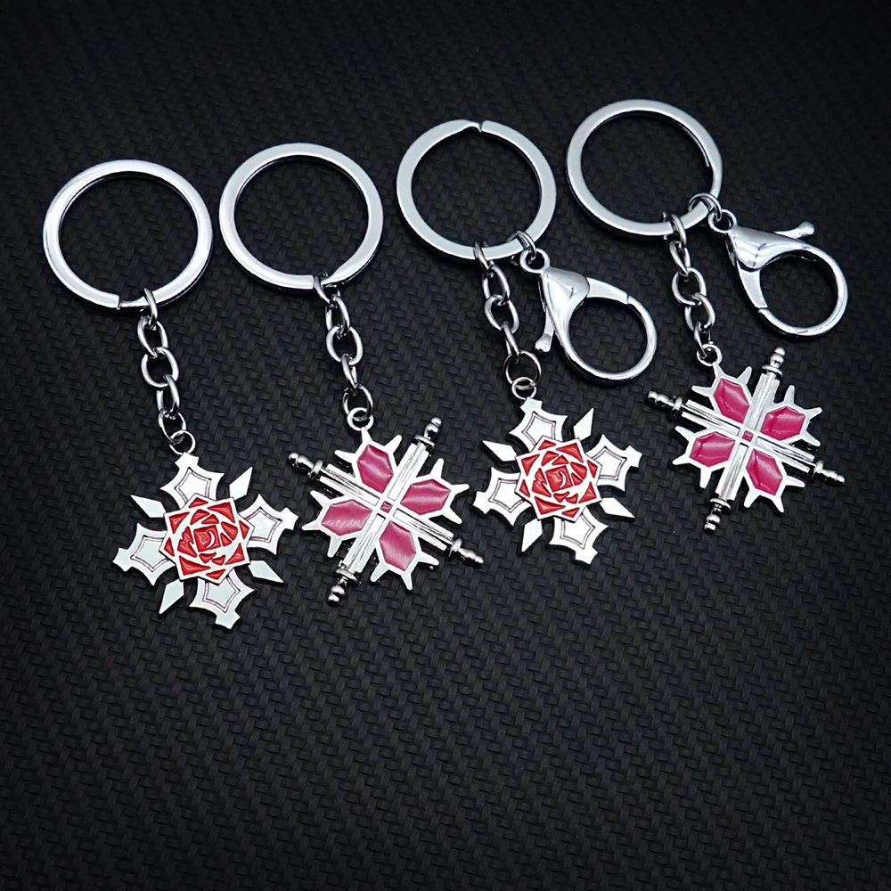 Брелок для ключей в виде розы с вампиром аксессуар мужчин и женщин стиле аниме