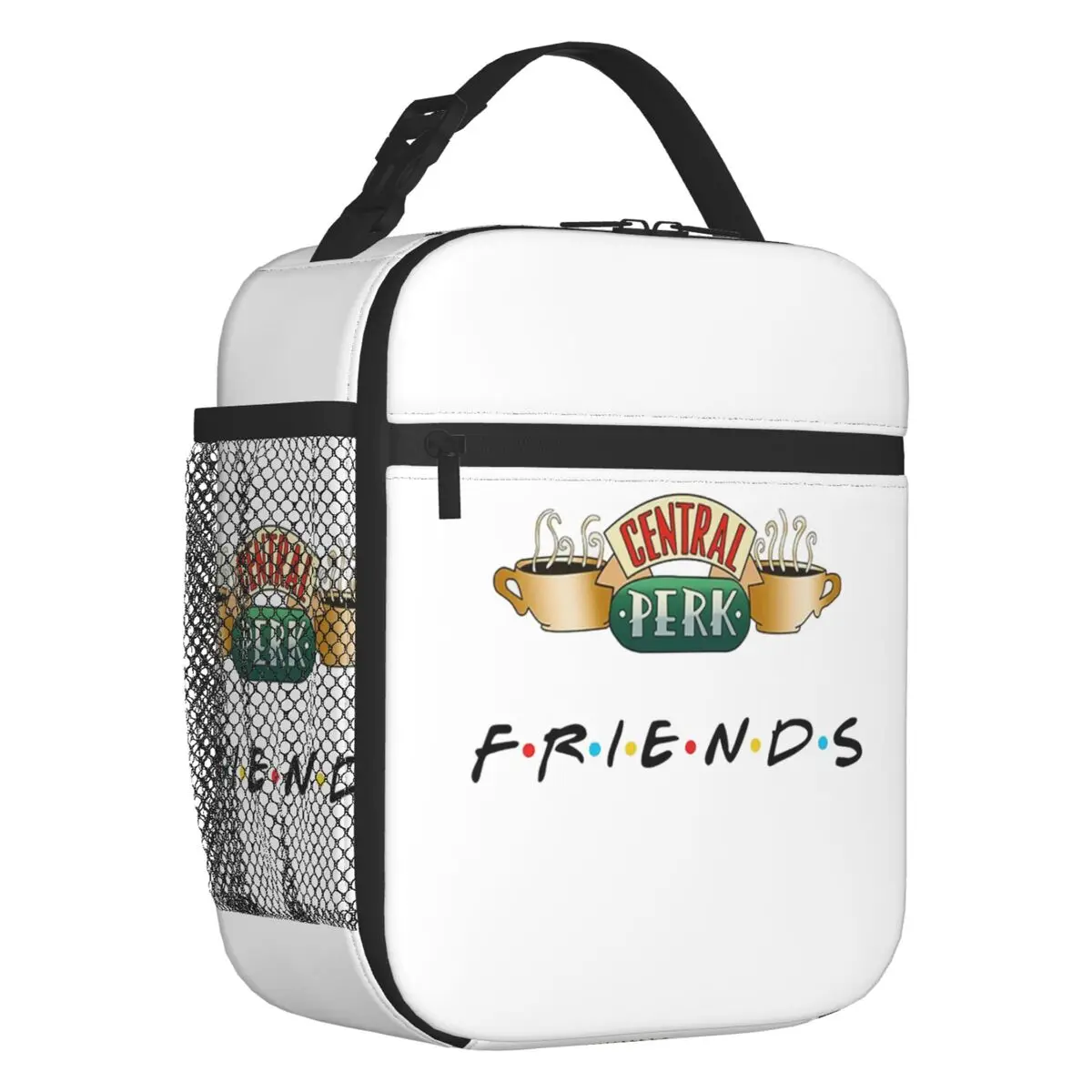 Funny Friends TV Show Portable Lunch Boxes Leakproof Central Perk Cafe Comic Thermal Cooler Food Insulated Lunch Bag School