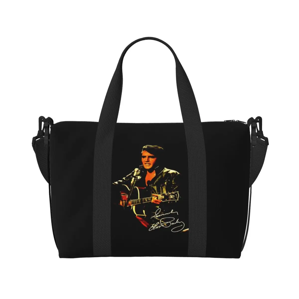 Изготовленная на заказ пляжная большая сумка Elvis And Rock King для женщин очень