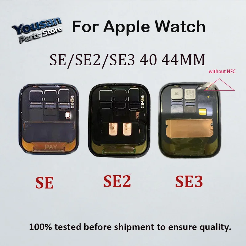 Фото Оригинальный ЖК-дисплей с сенсорным экраном для Iwatch Series SE, SE2, SE3 40/44 мм, запасные части для замены сенсорного экрана №1
