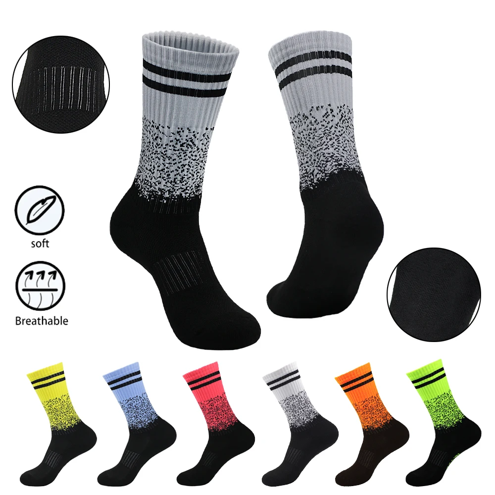 Утолщенные Дышащие футбольные носки 1 пара для волейбола батута скалолазания