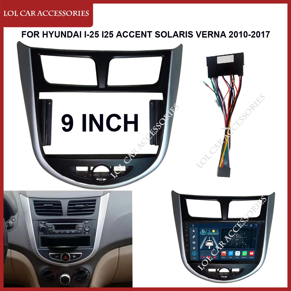

Для HYUNDAI I-25 I25 Accent Solaris Verna 2010-2017, автомобильное радио, стерео, Android, MP5 плеер, 2 Din, головное устройство, панель, рамка